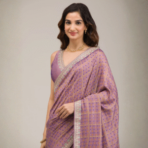 Purple Zariwork Soft Silk Saree